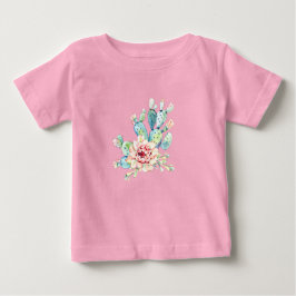 Camiseta De Bebé Watercolor Cacti Bloom