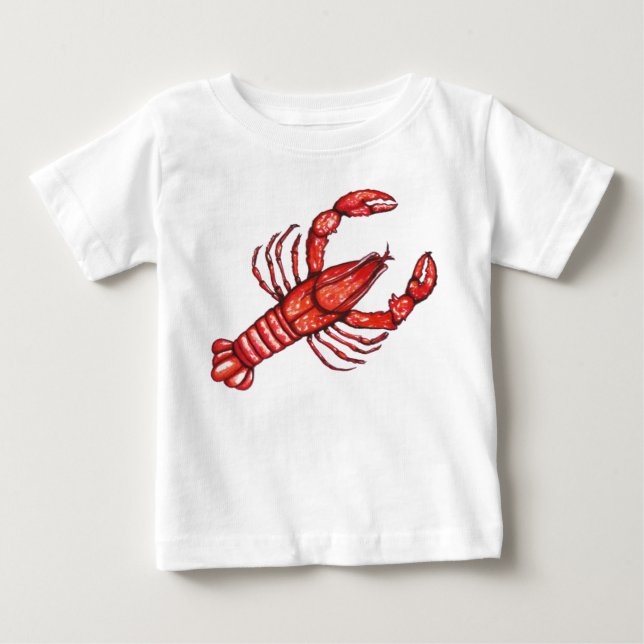 Camiseta De Bebé Watercolor Cajun Crawfish (Anverso)