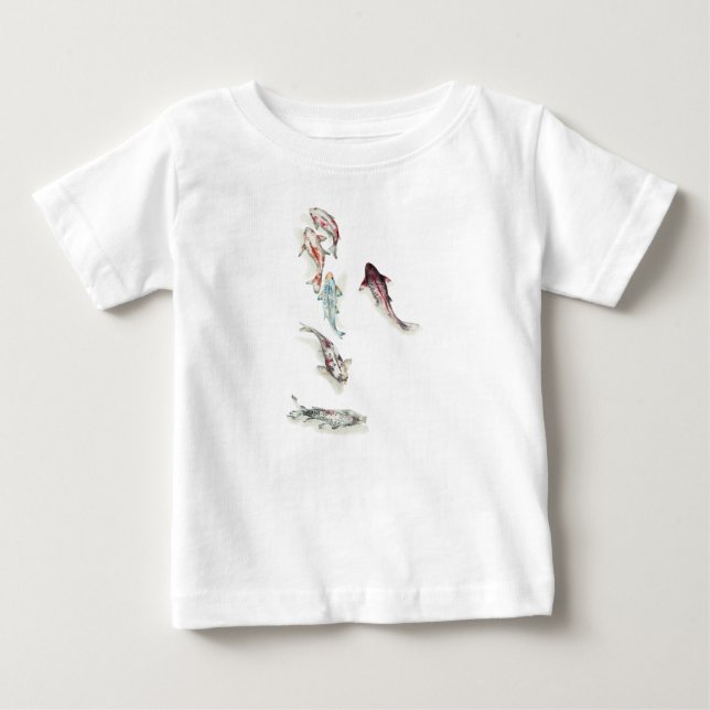 Camiseta De Bebé Watercolor Koi Fish (Anverso)