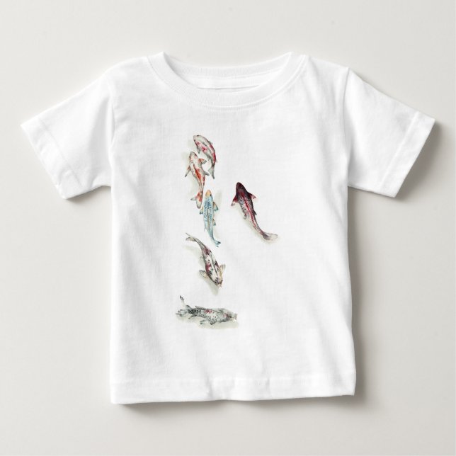 Camiseta De Bebé Watercolor Koi Fish (Anverso)