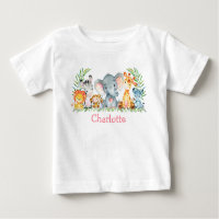 Watercolor Safari Jungle Cute Baby Animals