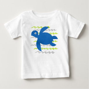 Camiseta De Bebé Waves de tortuga acuática
