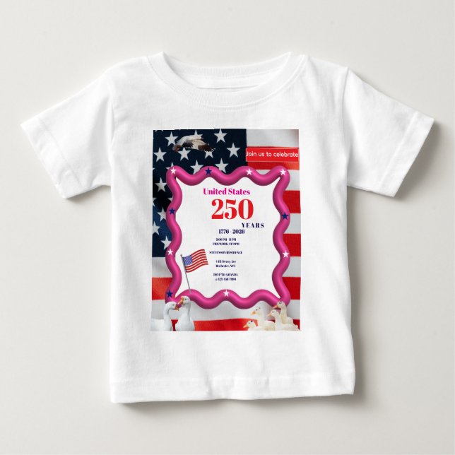 Camiseta De Bebé We The Silly Geese 250th Funny Celebration (Anverso)