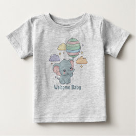 Camiseta De Bebé Welcome Baby Elephant Design
