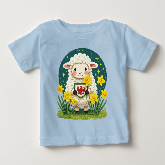 Camiseta De Bebé Welsh Spring Lamb Cute St Davids Day Design (Anverso)