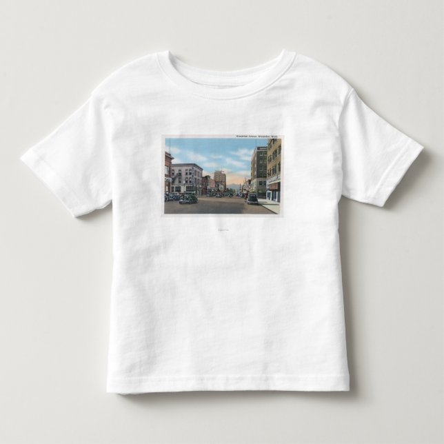 Camiseta De Bebé Wenatchee, escena de la avenida de (Anverso)