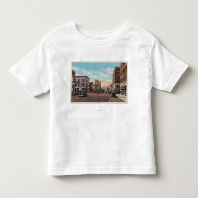 Camiseta De Bebé Wenatchee, opinión de WAStreet de la avenida de (Anverso)
