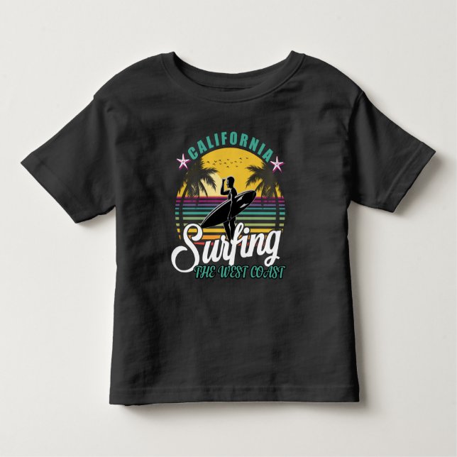 Camiseta De Bebé West Coast - California Surfing Toddler T-shir (Anverso)