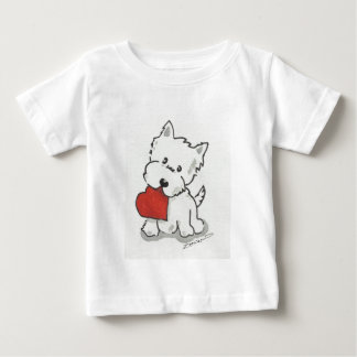 Camiseta De Bebé Westie con el corazón