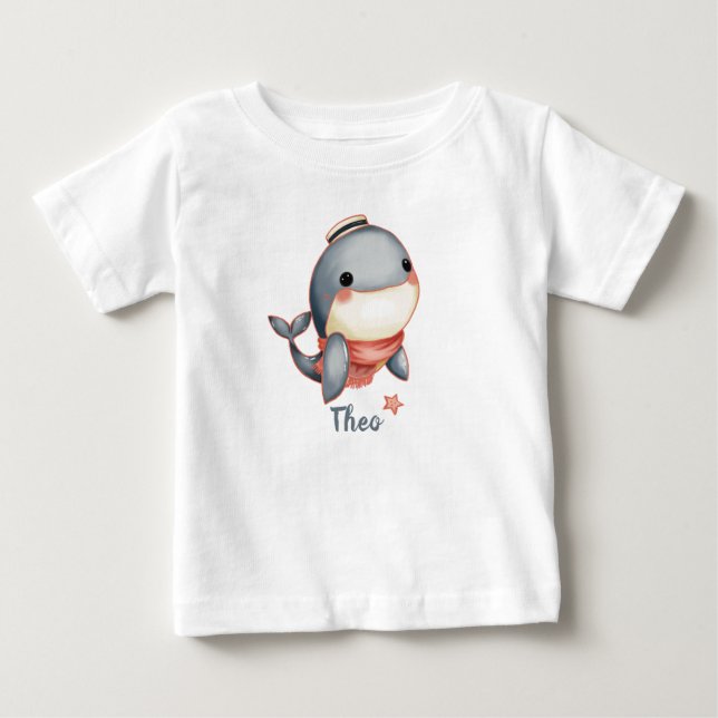 Camiseta De Bebé Whale Hello There! (Anverso)