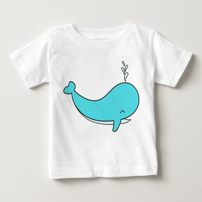 Camiseta De Bebé Whale, Sea, Water (Anverso)