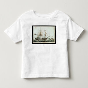 Camiseta De Bebé Whaler americano, grabado por el curtidor de