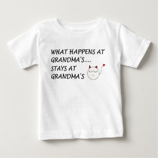 CAMISETA DE BEBÉ WHAT HAPPENS AT GRANDMAS...STAYS AT GRANDMAS!