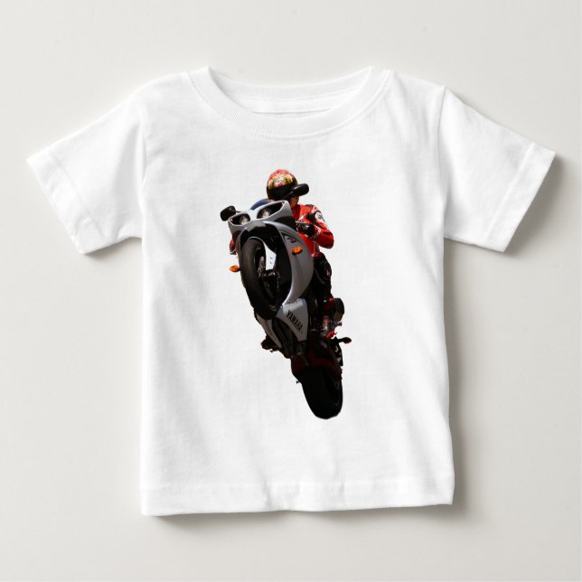 Camiseta De Bebé Wheelie de Yamaha R1 (Anverso)