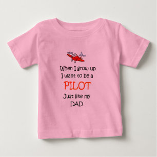 Camiseta De Bebé When I grow up Pilot