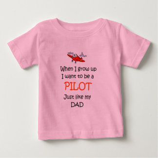 Camiseta De Bebé When I grow up Pilot