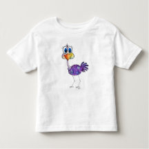 Whimsical Happy Purple Ostrich