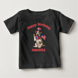 Camiseta De Bebé Whippet Puppy (2i) Patriotic Kid T-Shirt