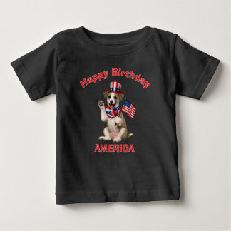 Camiseta De Bebé Whippet Puppy (2i) Patriotic Kid T-Shirt