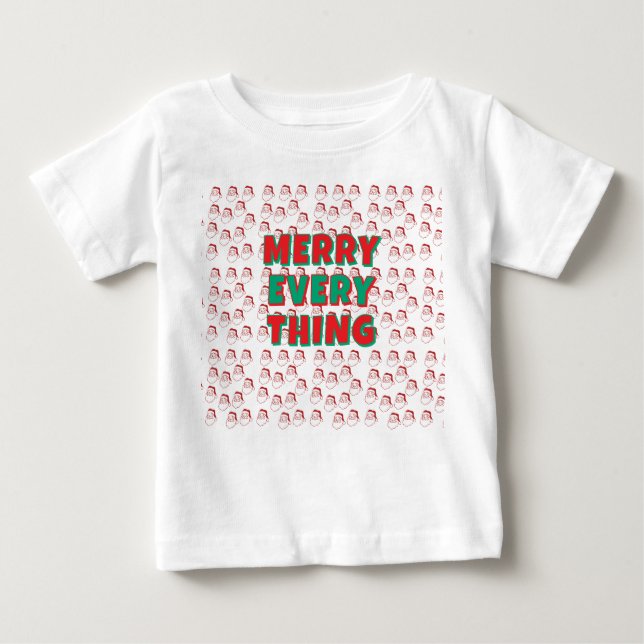 Camiseta De Bebé White cool T-shirt with santa (Anverso)