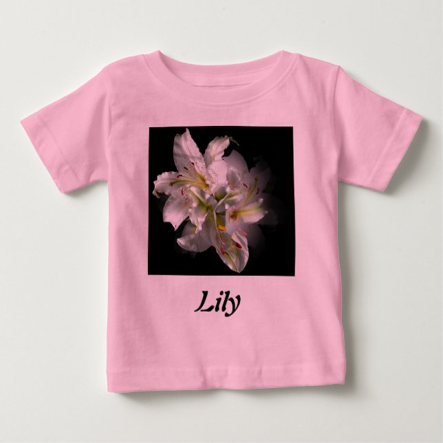 Camiseta De Bebé White Lilies Fantasy (Anverso)