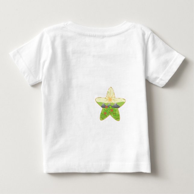 Camiseta De Bebé white t  shirt  printed with nature (Reverso)