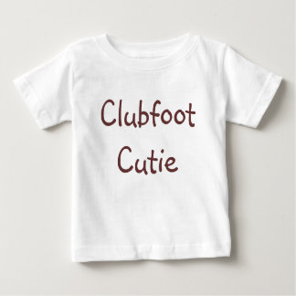 Camiseta De Bebé White with brown lettering clubfoo... - Customized