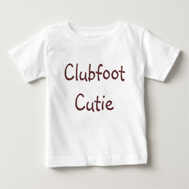Camiseta De Bebé White with brown lettering clubfoo... - Customized (Anverso)