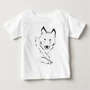 Camiseta De Bebé White Wolf