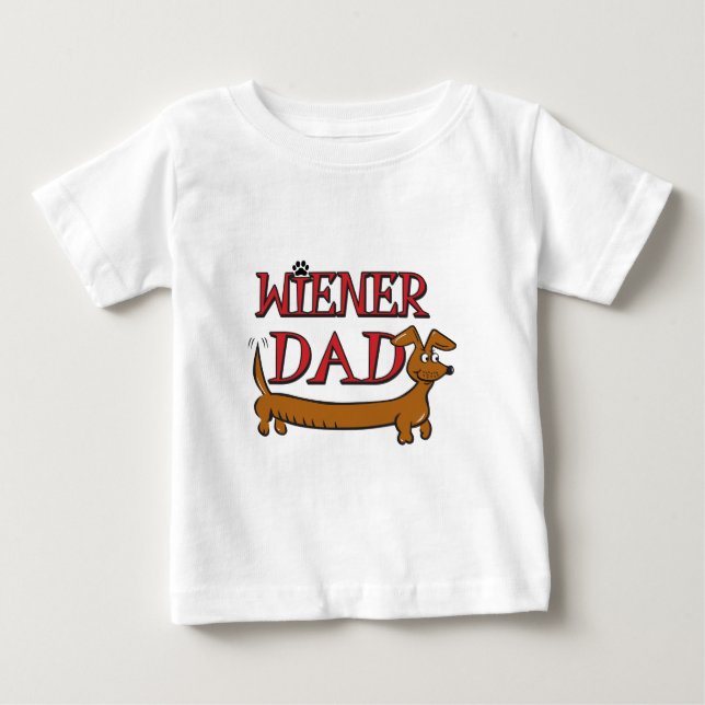 Camiseta De Bebé Wiener-Dad-Plain (Anverso)