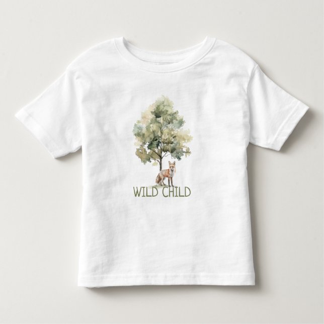 Camiseta De Bebé WiILD CHILD Woodland Fox Baby Toddler T-Shirt (Anverso)