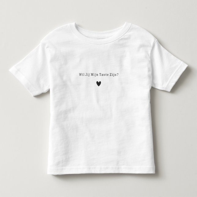 Camiseta De Bebé Wil Jij Mijn Tante Zijn Zwangerschapsaankondiging (Anverso)