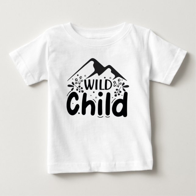 Camiseta De Bebé Wild Child Baby T-Shirt - Minimalist Mountain  (Anverso)