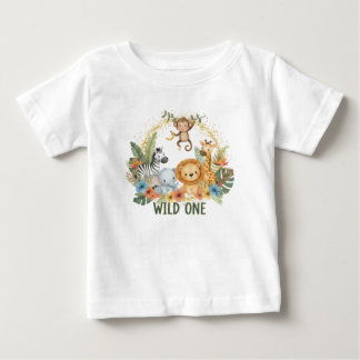 Camiseta De Bebé Wild One - Animales de la Jungla