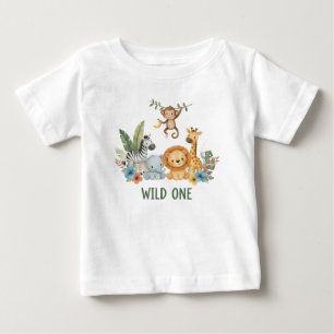 Camiseta De Bebé Wild One - Animales de la Jungla