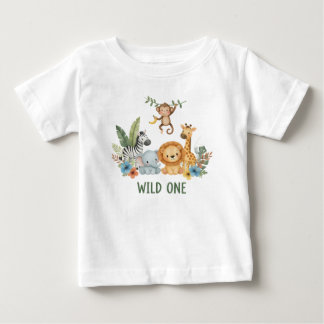 Camiseta De Bebé Wild One - Animales de la Jungla