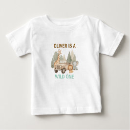 Camiseta De Bebé Wild One Boy 1st Birthday Safari Baby