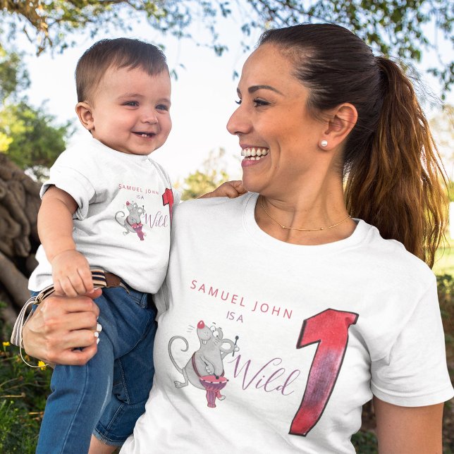 Camiseta De Bebé Wild One boy fiesta de personajes divertidos de pr (Subido por el creador)