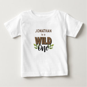 Camiseta De Bebé Wild One Boy First Birthday Baby T-Shirt