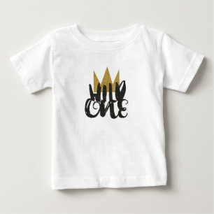 Camiseta De Bebé WILD ONE Corona de Purpurina Cumpleaños 1 1ª Fiest