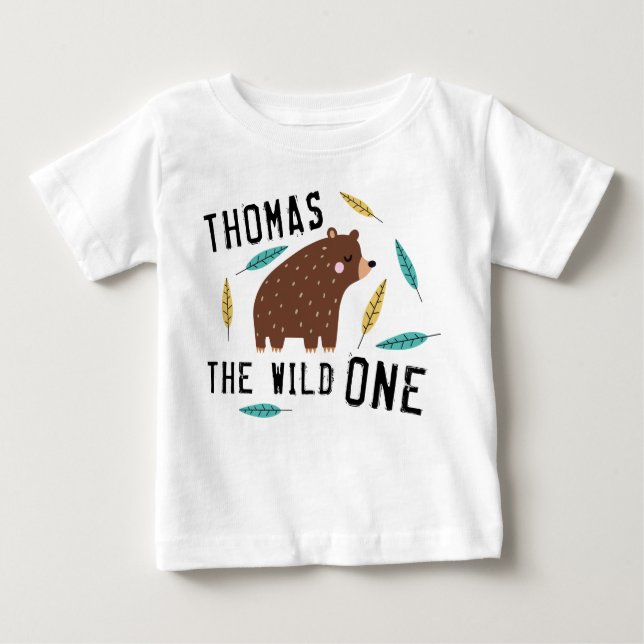 Camiseta De Bebé Wild One First Birthday Boy (Anverso)