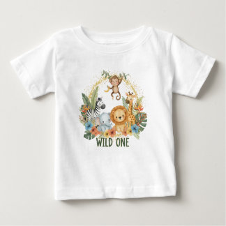 Camiseta De Bebé Wild One - Jungle Animals