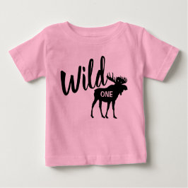 Camiseta De Bebé Wild One Moose Fiesta de cumpleaños 1 bebé camiset