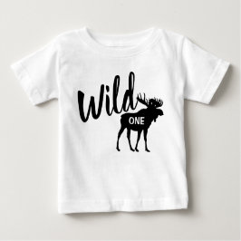 Camiseta De Bebé Wild One Moose Fiesta de cumpleaños 1 bebé camiset