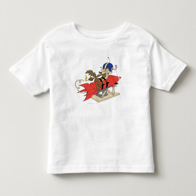 Camiseta De Bebé WILE E. COYOTE™ Lanzando cohete rojo (Anverso)