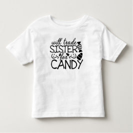 Camiseta De Bebé Will Trade Sister para Candy Halloween White