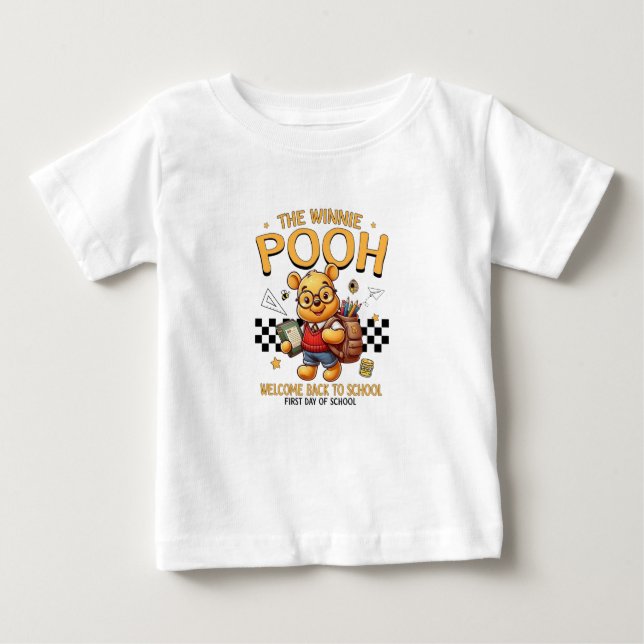 Camiseta De Bebé Winnie the Pooh Back to School T-Shirt (Anverso)
