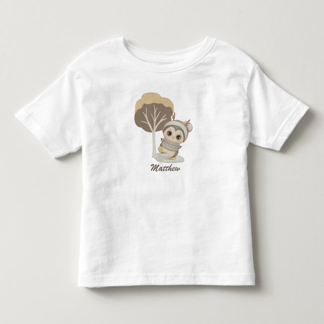 Camiseta De Bebé Winter Boho Penguin con nombre (Anverso)