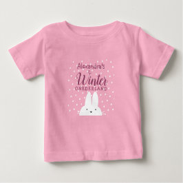 Camiseta De Bebé Winter Onederland Bunny 1er cumpleaños