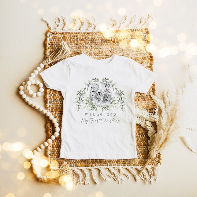 Camiseta De Bebé Winter Wonderland Artic Animals Baby 1er Navidades (Subido por el creador)